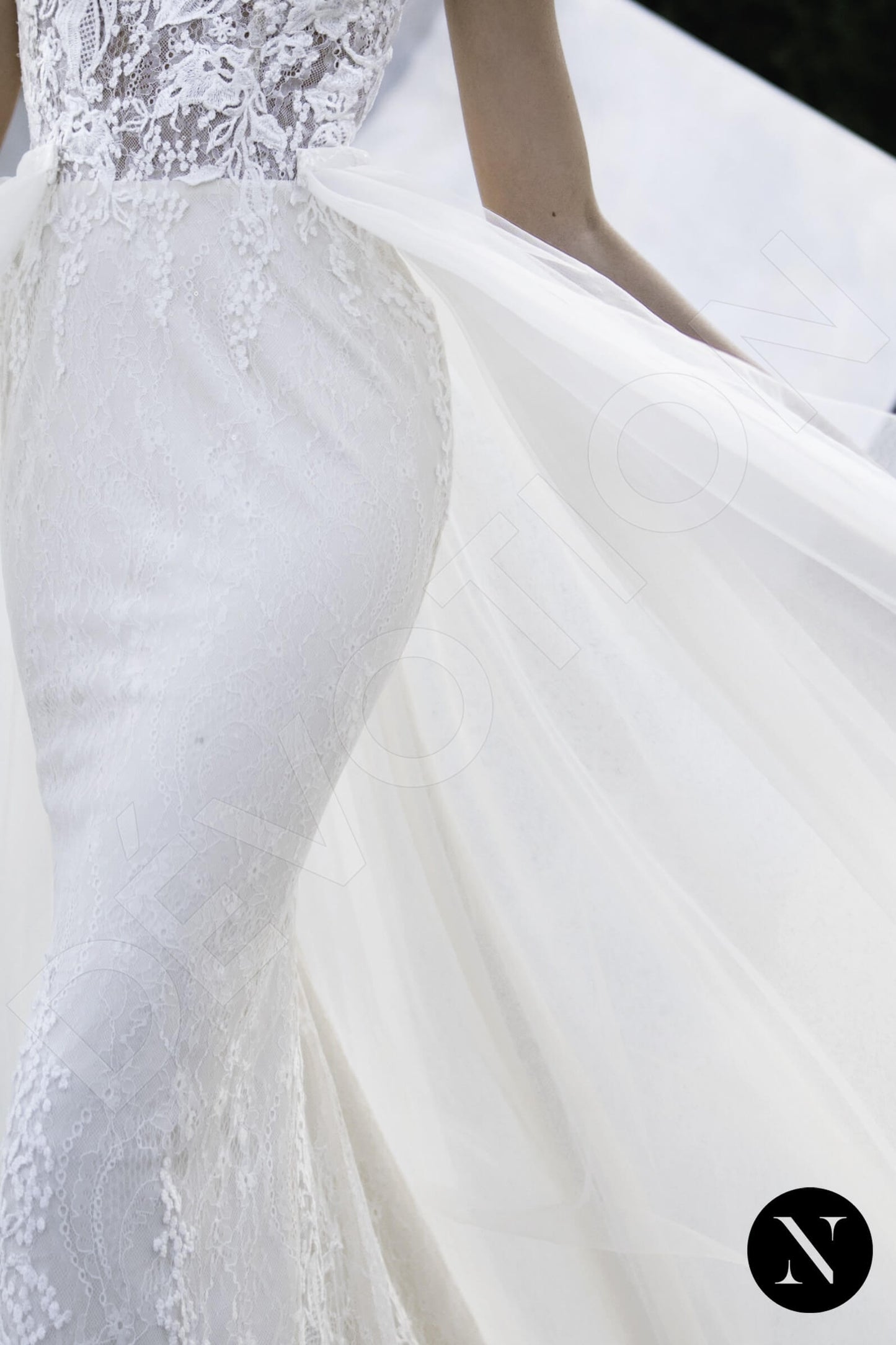 Denise Full back Trumpet/Mermaid Sleeveless Wedding Dress 7