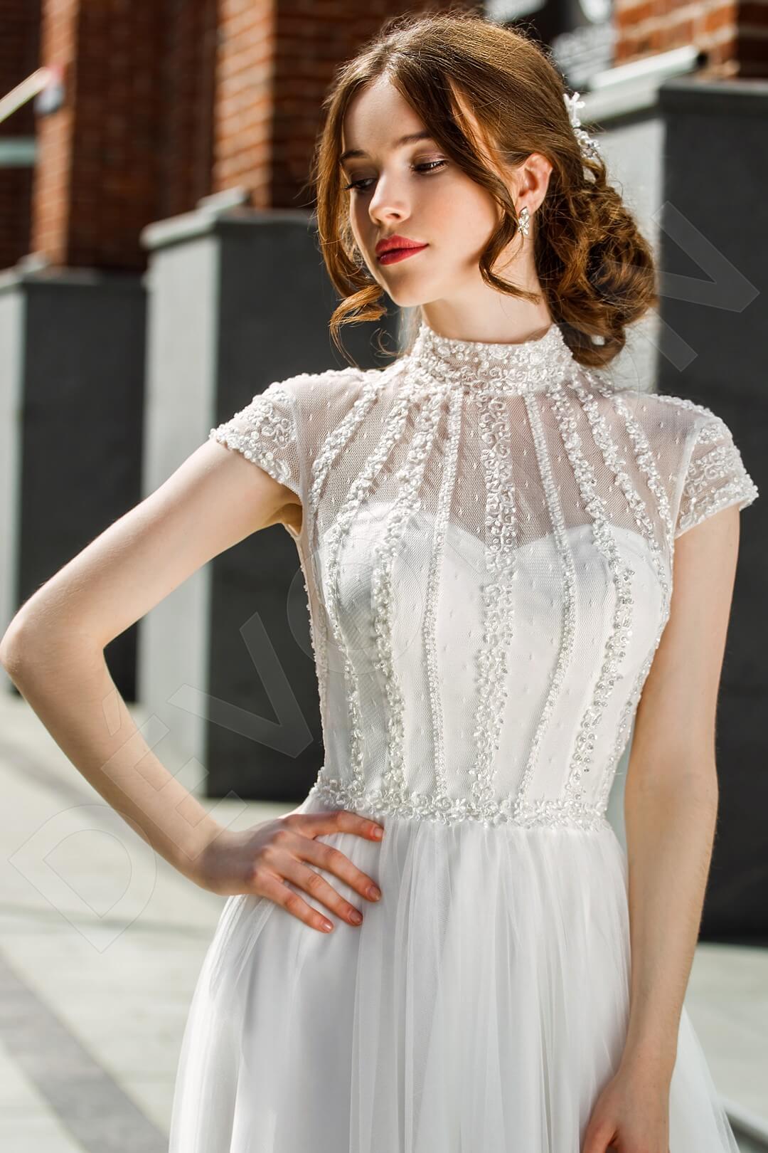 Sitsi Full back A-line Short/ Cap sleeve Wedding Dress 5