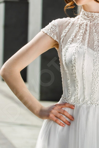 Sitsi Full back A-line Short/ Cap sleeve Wedding Dress 2