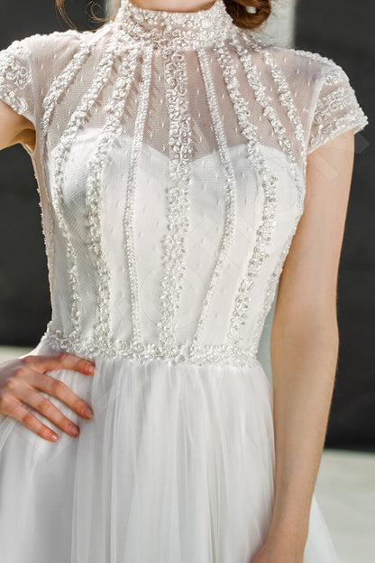Sitsi Full back A-line Short/ Cap sleeve Wedding Dress Back