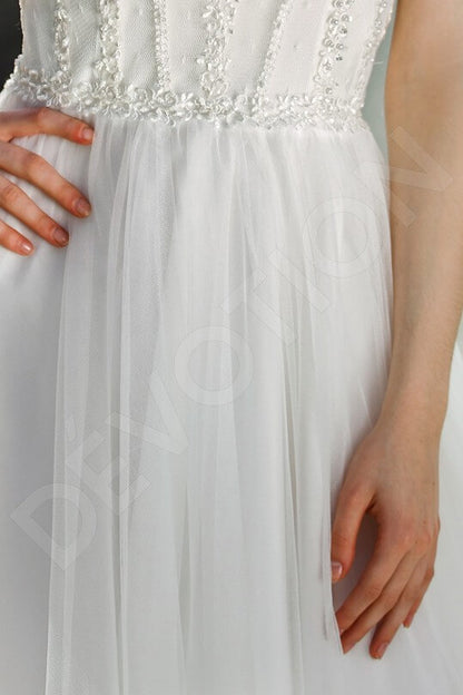 Sitsi Full back A-line Short/ Cap sleeve Wedding Dress 6