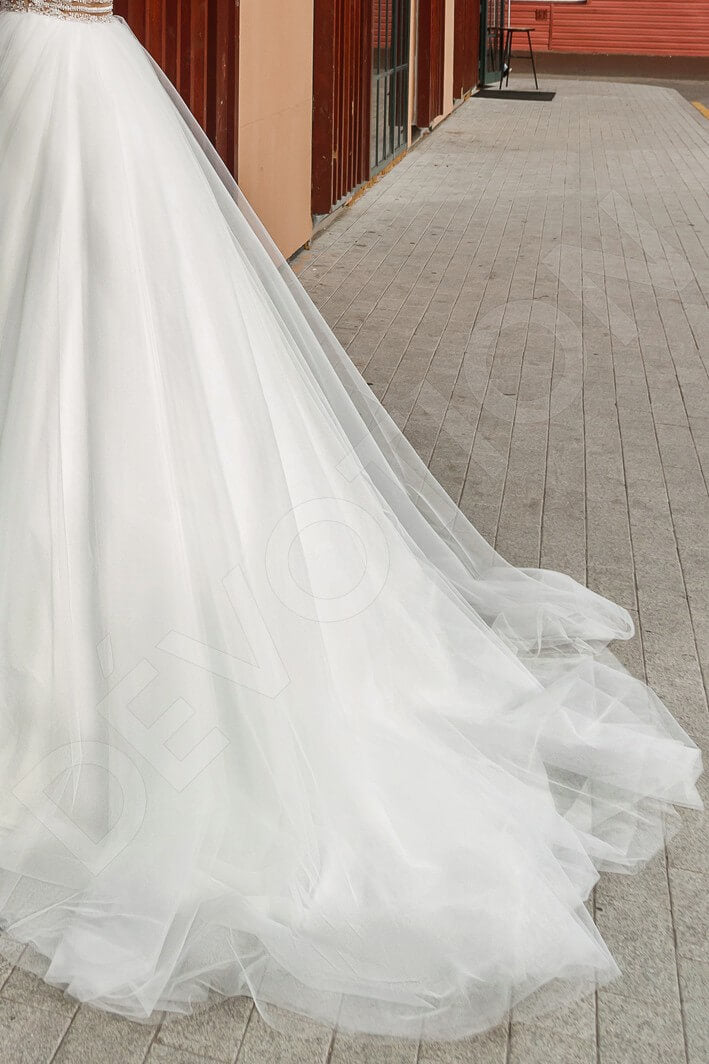 Mitena Open back A-line Sleeveless Wedding Dress 5