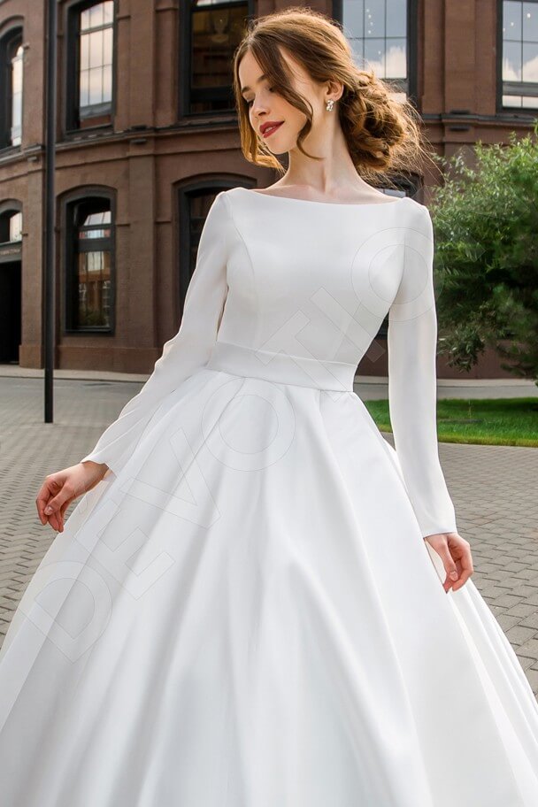 Misae Open back Princess/Ball Gown Long sleeve Wedding Dress 4