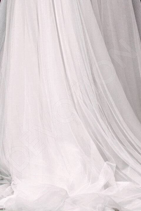 Michele Criss cross back A-line 3/4 sleeve Wedding Dress 7