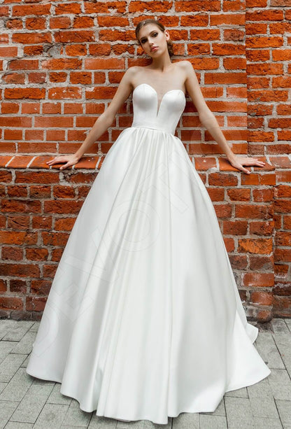 Artimo Open back A-line Strapless Wedding Dress Front