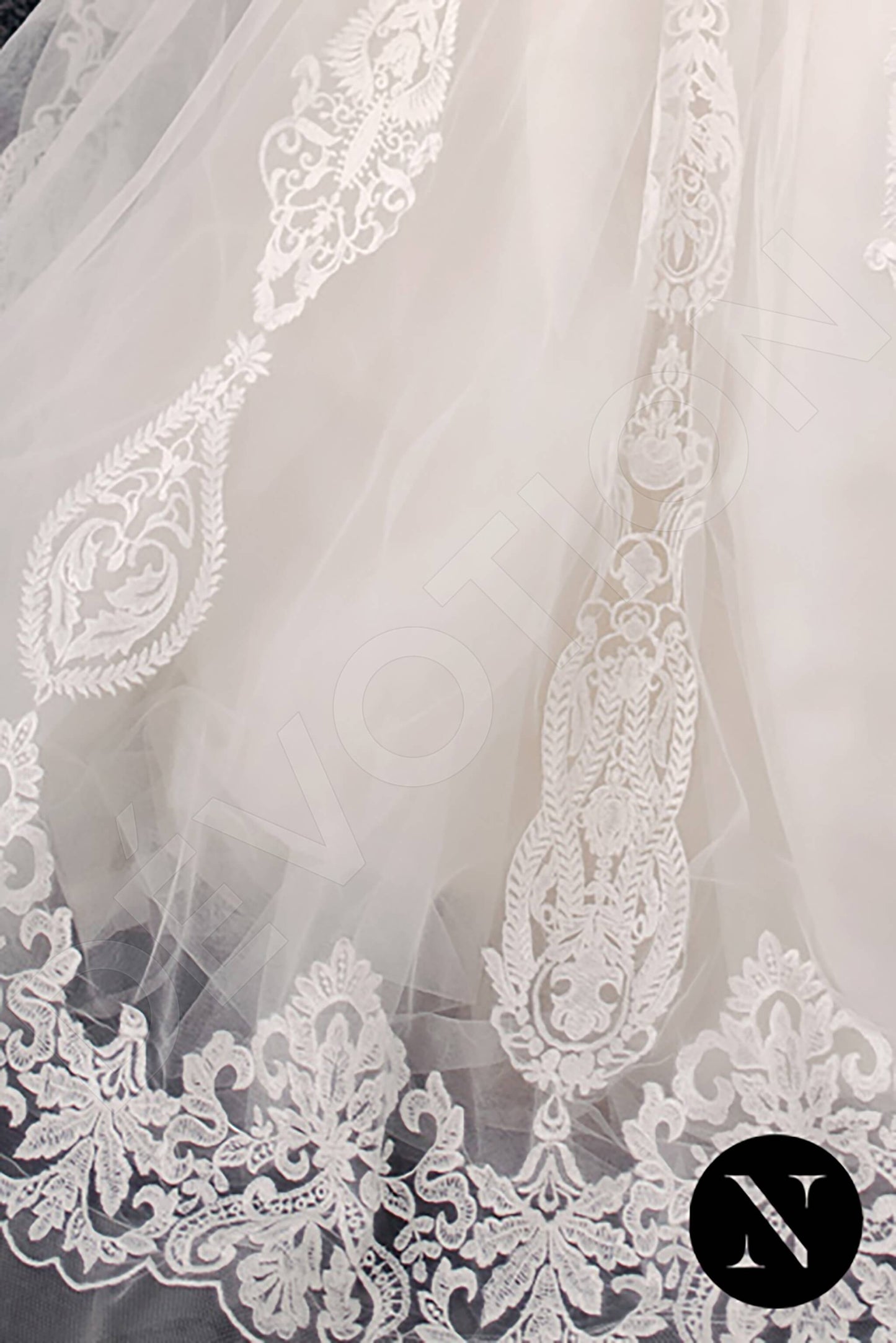 Gale Full back A-line Short/ Cap sleeve Wedding Dress 6