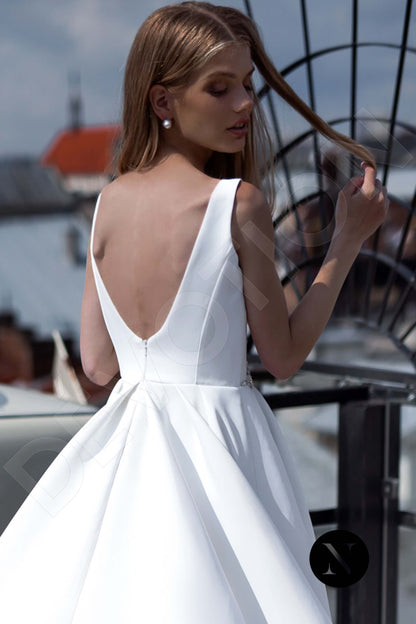 Felecia Open back A-line Sleeveless Wedding Dress 7