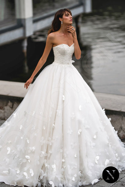 Esperanza Open back Princess/Ball Gown Strapless Wedding Dress Front
