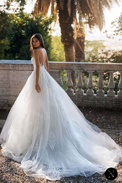 Amore Illusion back Princess/Ball Gown Sleeveless Wedding Dress Back