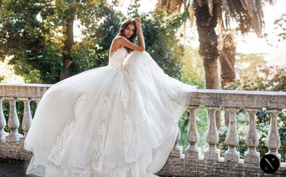 Amore Illusion back Princess/Ball Gown Sleeveless Wedding Dress 7