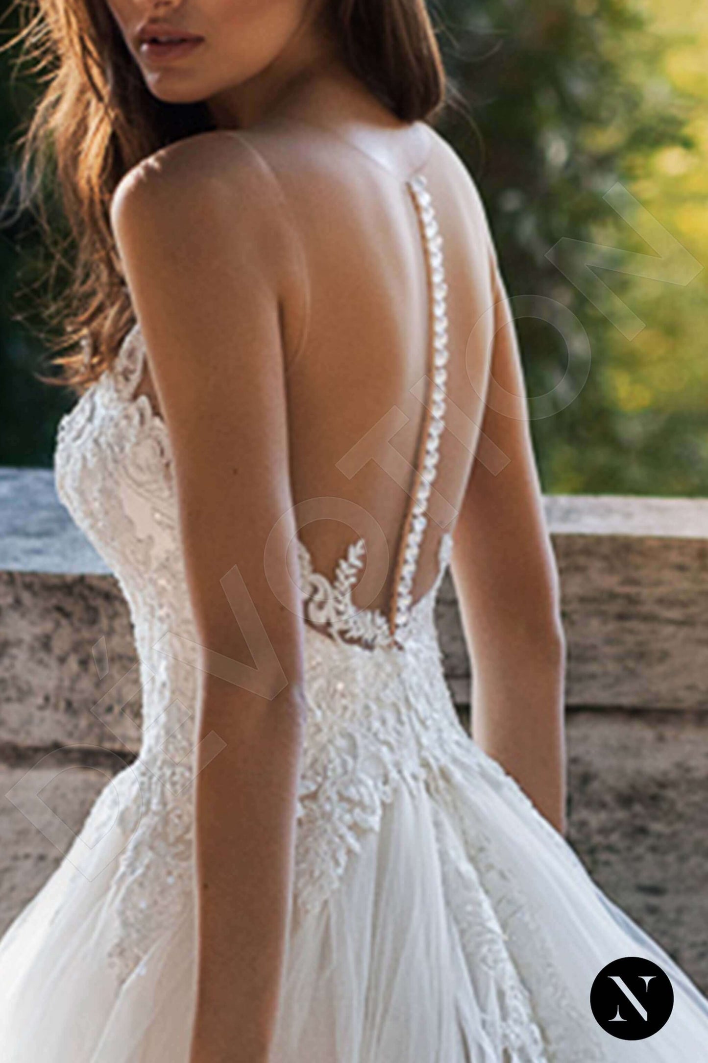 Amore Illusion back Princess/Ball Gown Sleeveless Wedding Dress 4