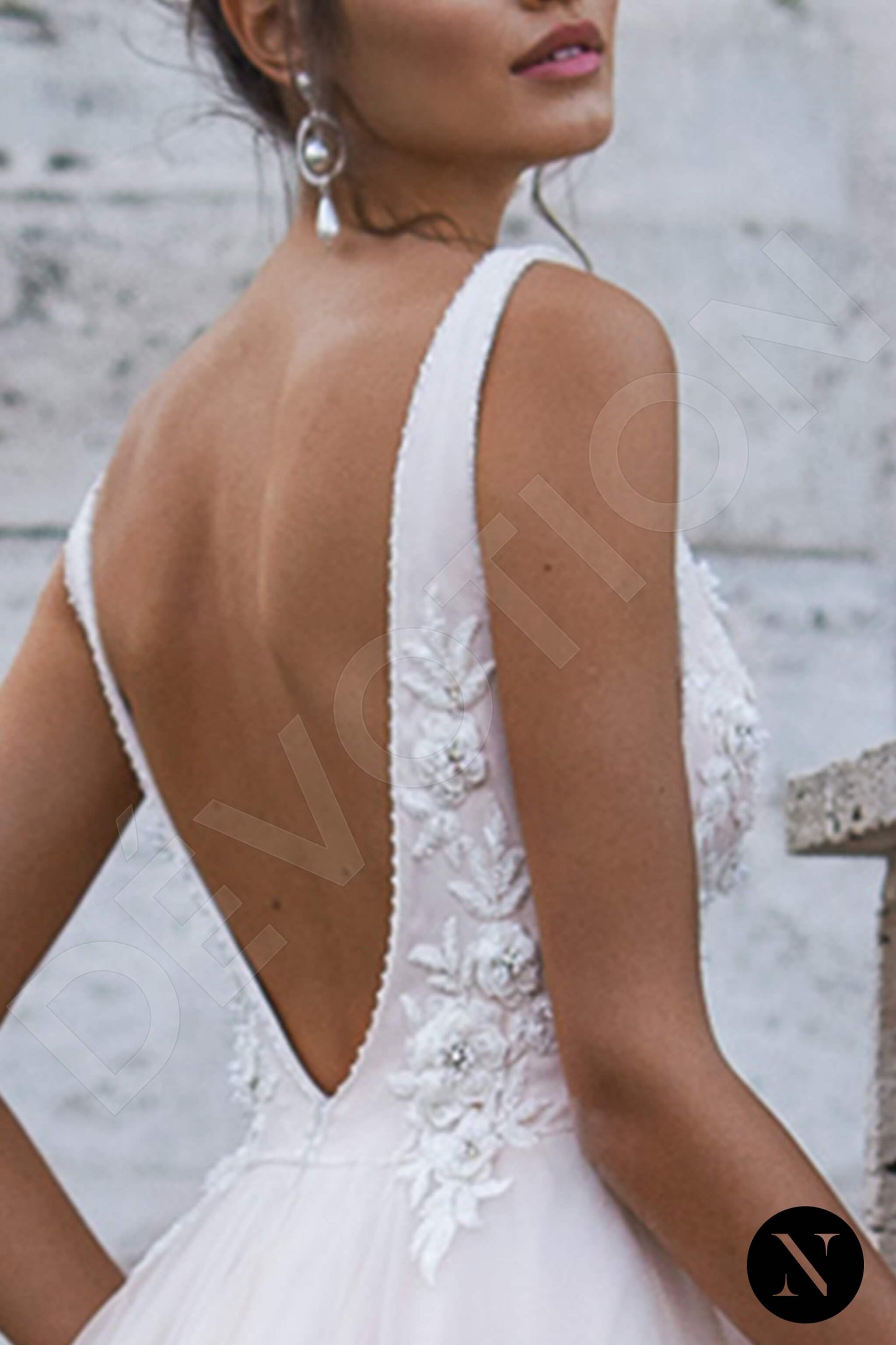 Amsonia A-line Illusion Nude Wedding dress