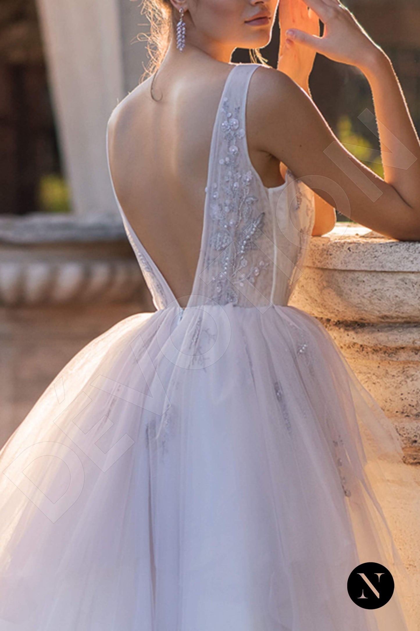 Bluebell Open back A-line Sleeveless Wedding Dress 3