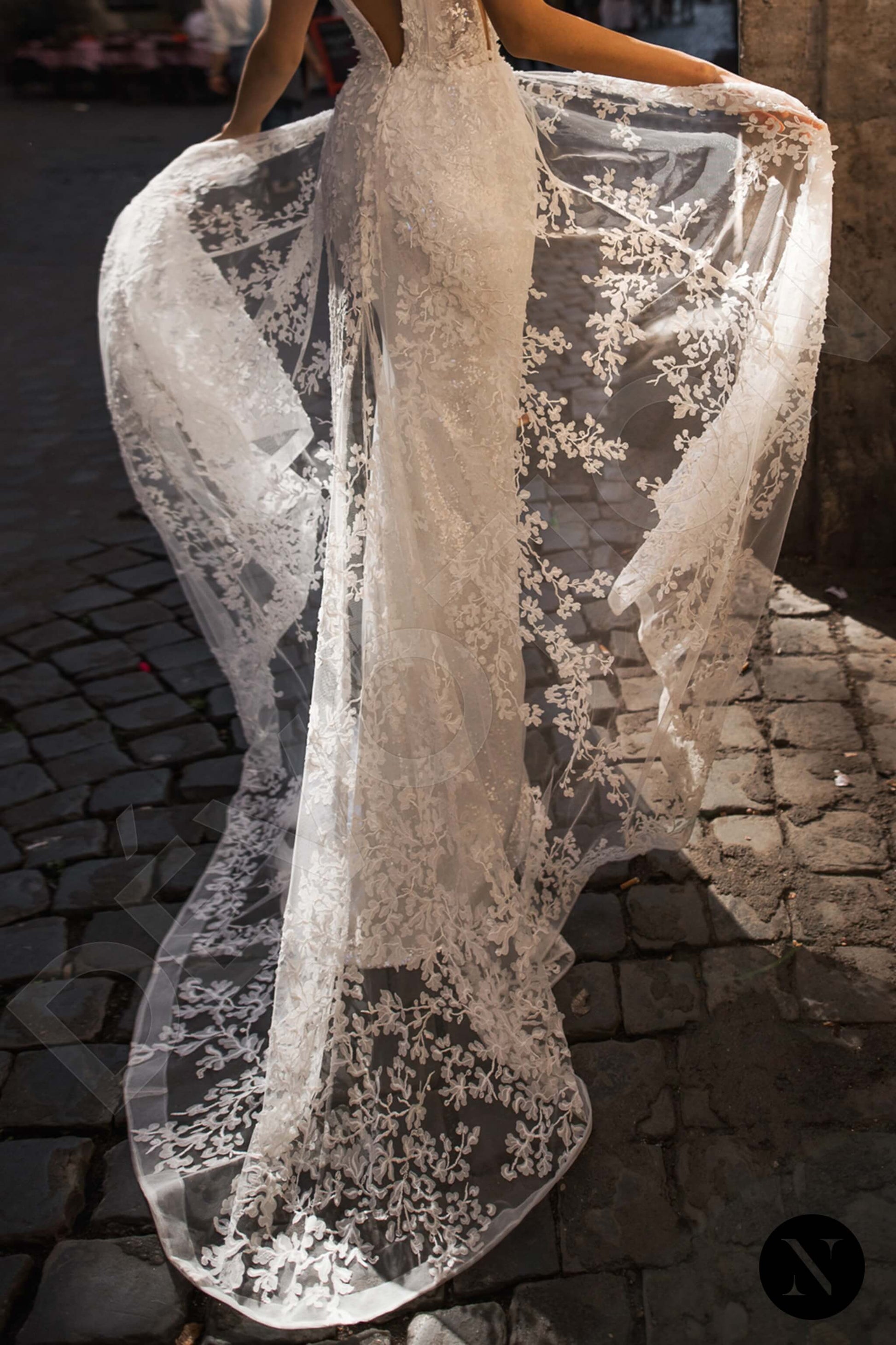 Iberis Trumpet/Mermaid Illusion Milk Wedding dress