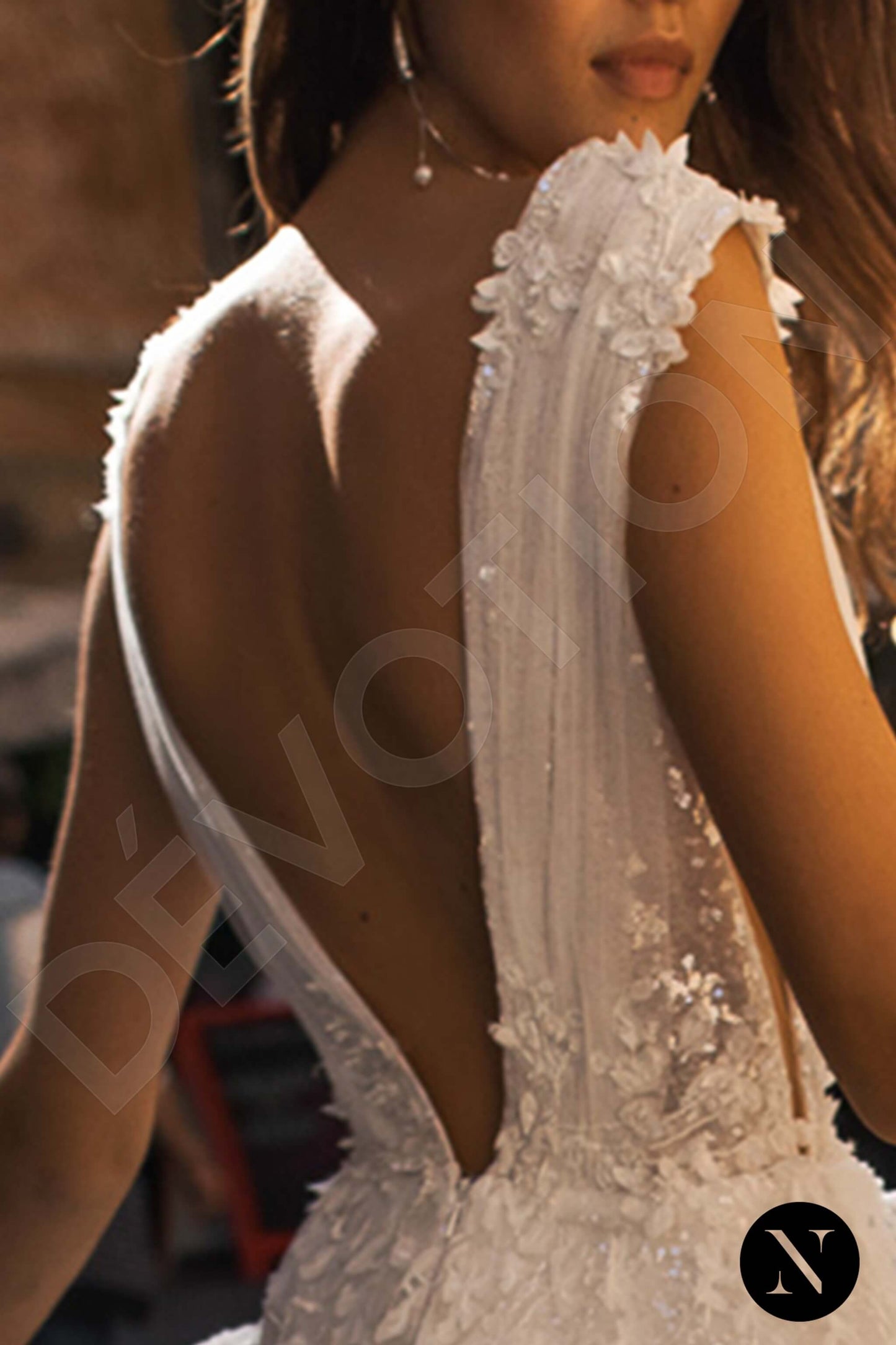 Iberis Open back Trumpet/Mermaid Sleeveless Wedding Dress 6