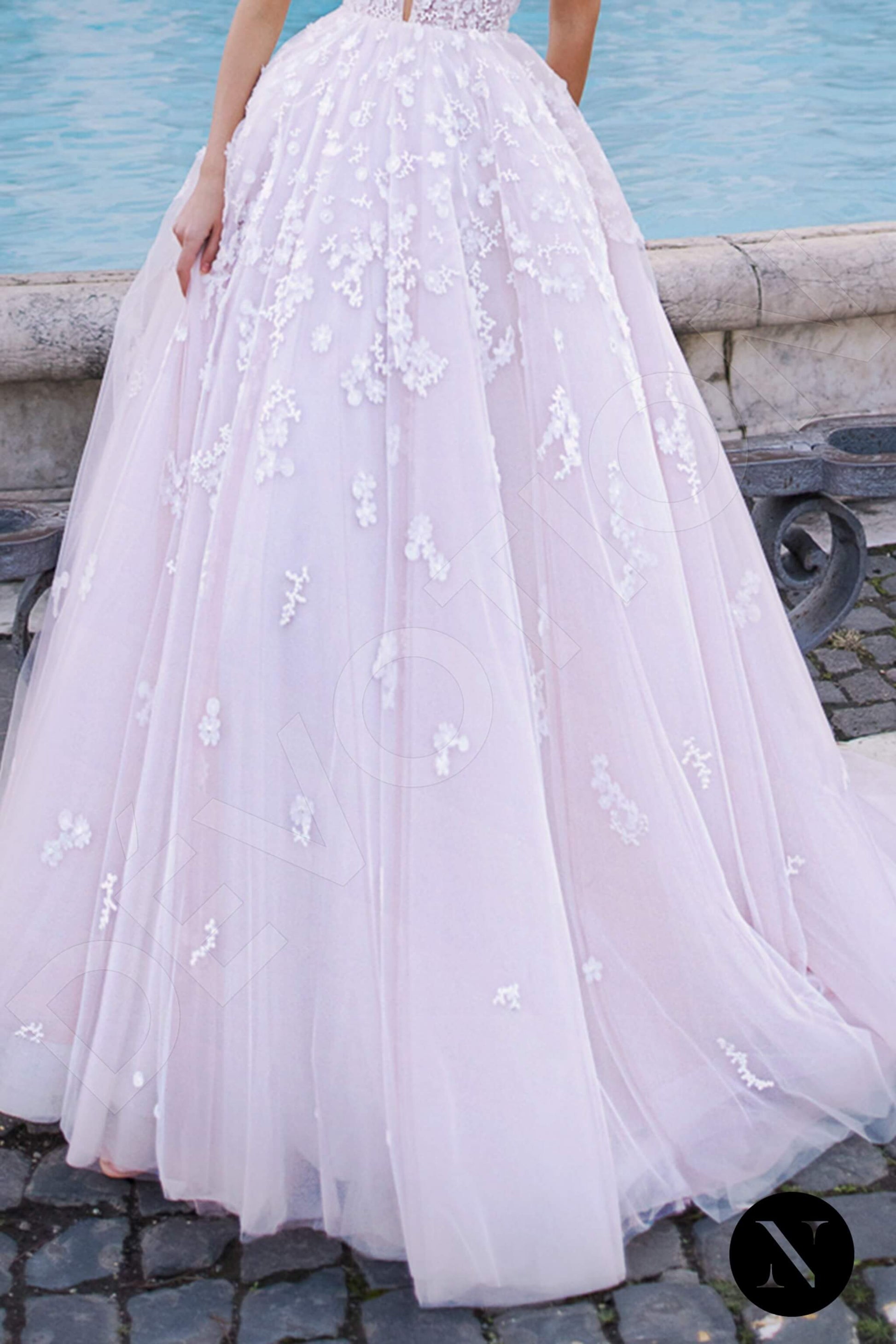 Maruta Princess/Ball Gown Illusion Milk Lightpink Wedding dress