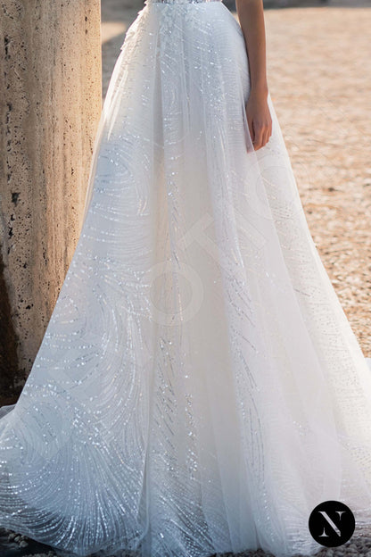 Nerea Full back A-line Sleeveless Wedding Dress 4