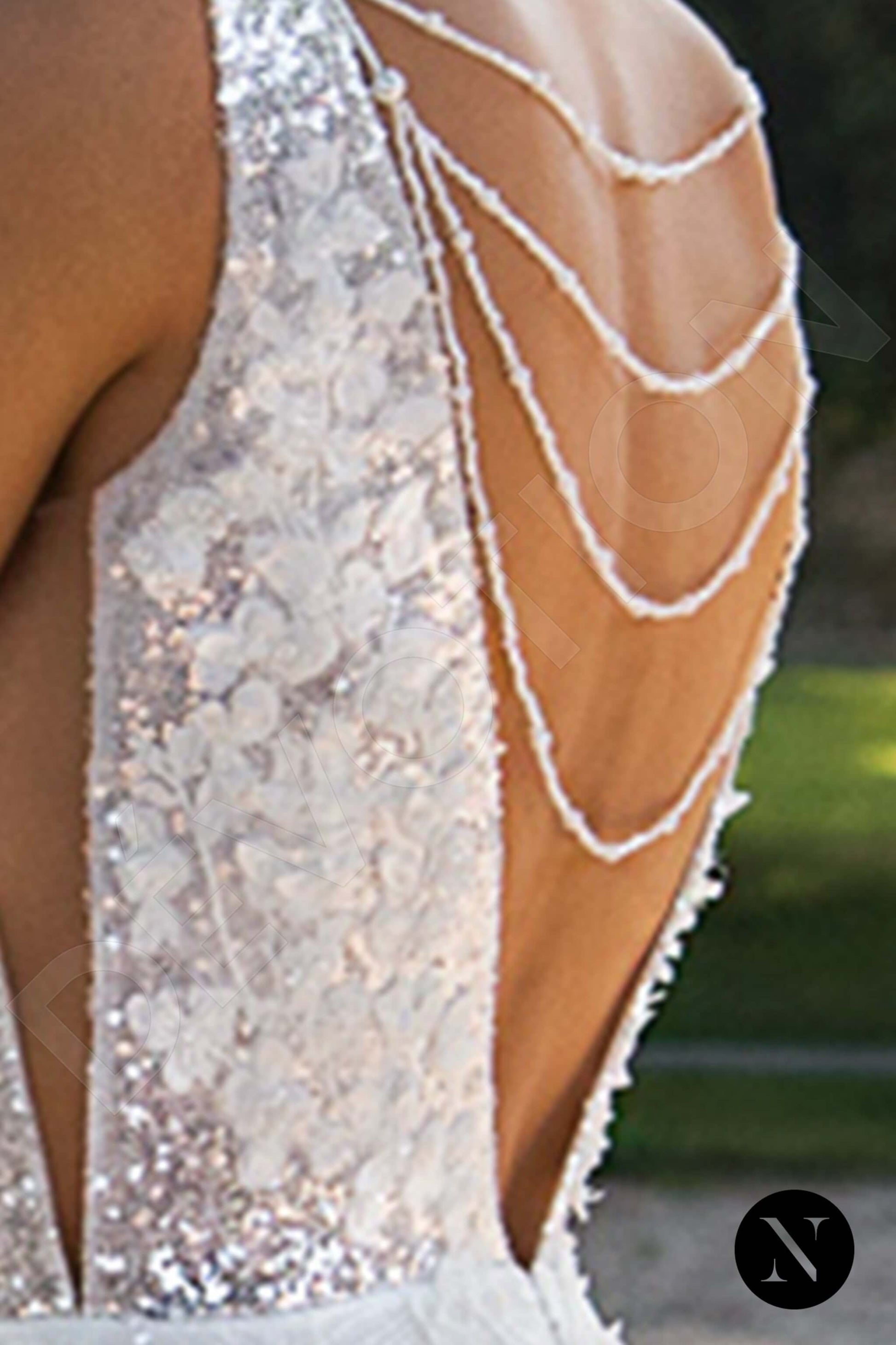 Nerea A-line Illusion Milk  Wedding Dress