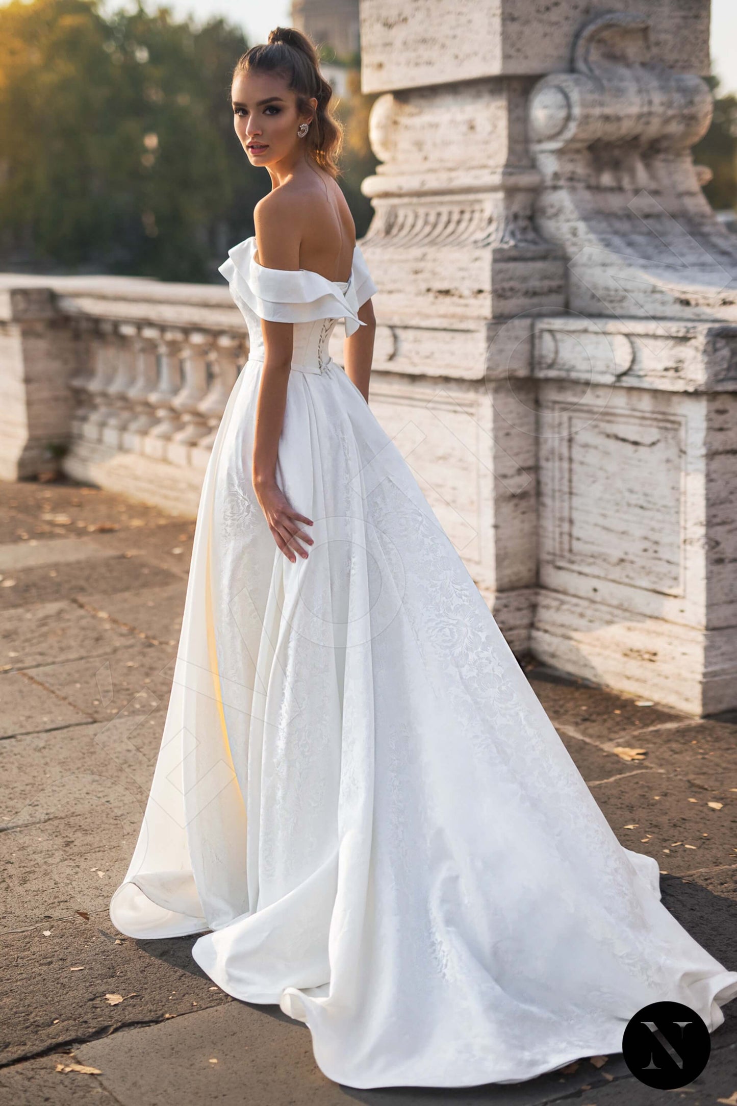 Passionate Open back A-line Sleeveless Wedding Dress Back
