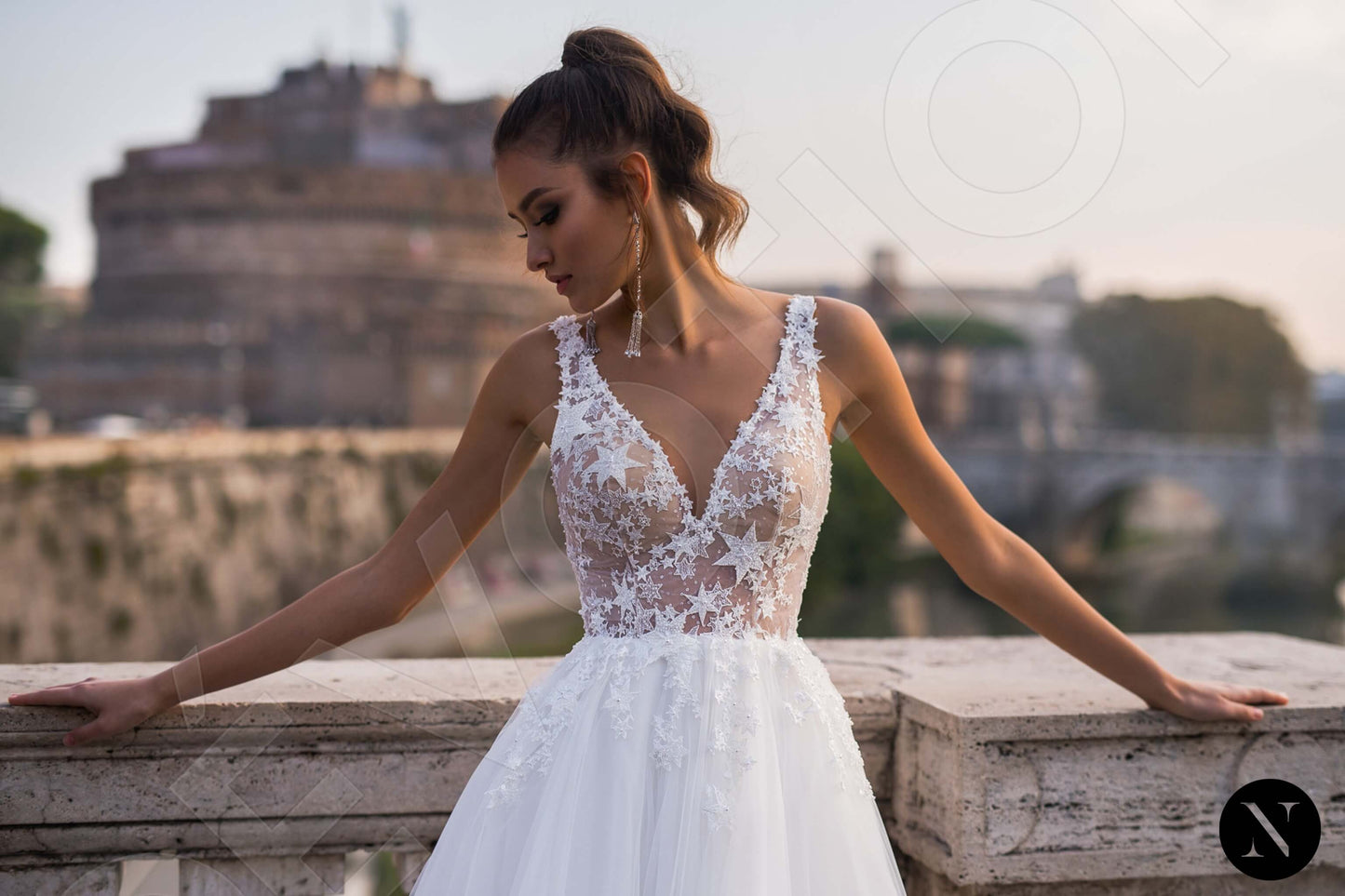 Sidonia Open back A-line Sleeveless Wedding Dress 7