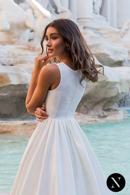 Solidago Full back A-line Sleeveless Wedding Dress 5