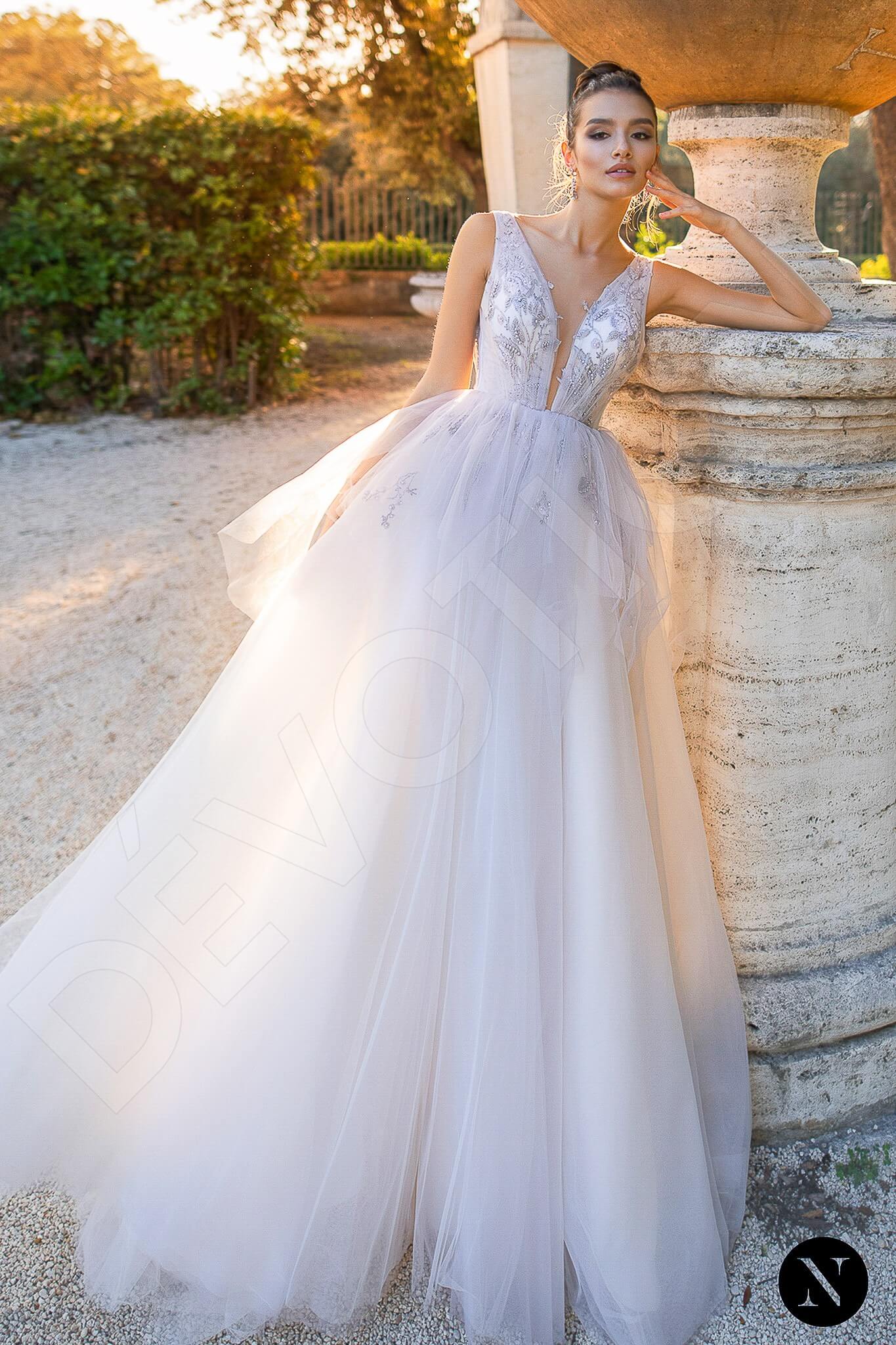 Bluebell Open back A-line Sleeveless Wedding Dress Front