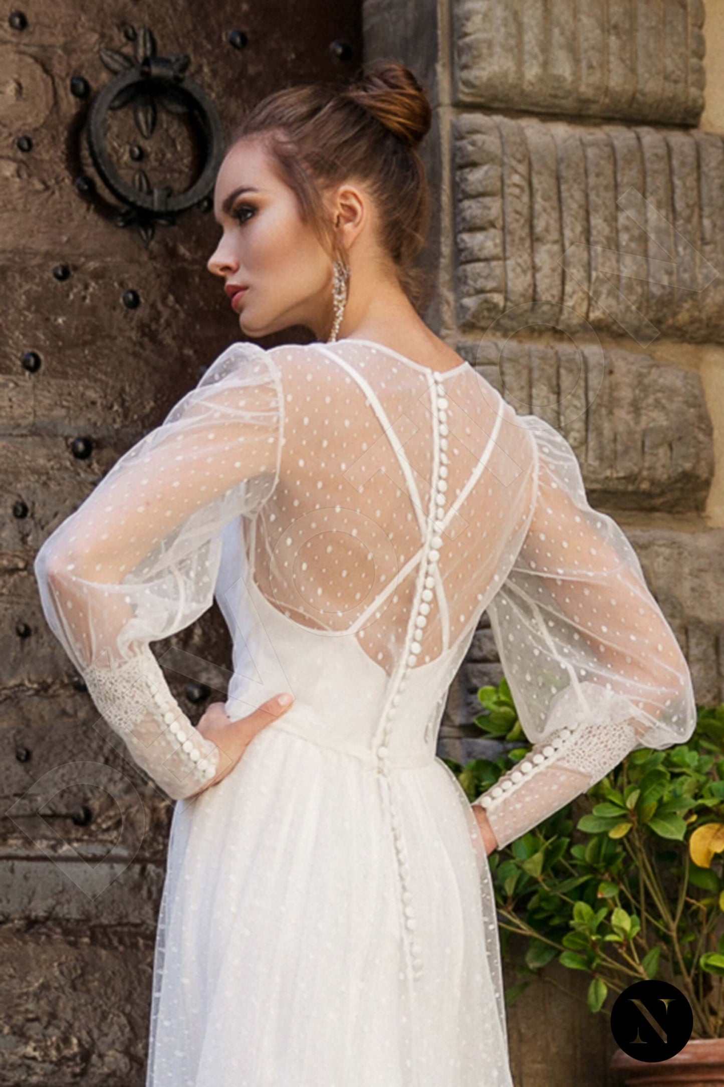 Briar Full back A-line Long sleeve Wedding Dress 3