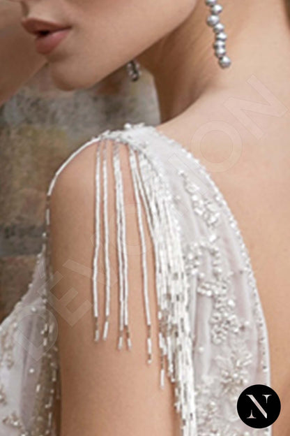 Clover Open back A-line Sleeveless Wedding Dress 6