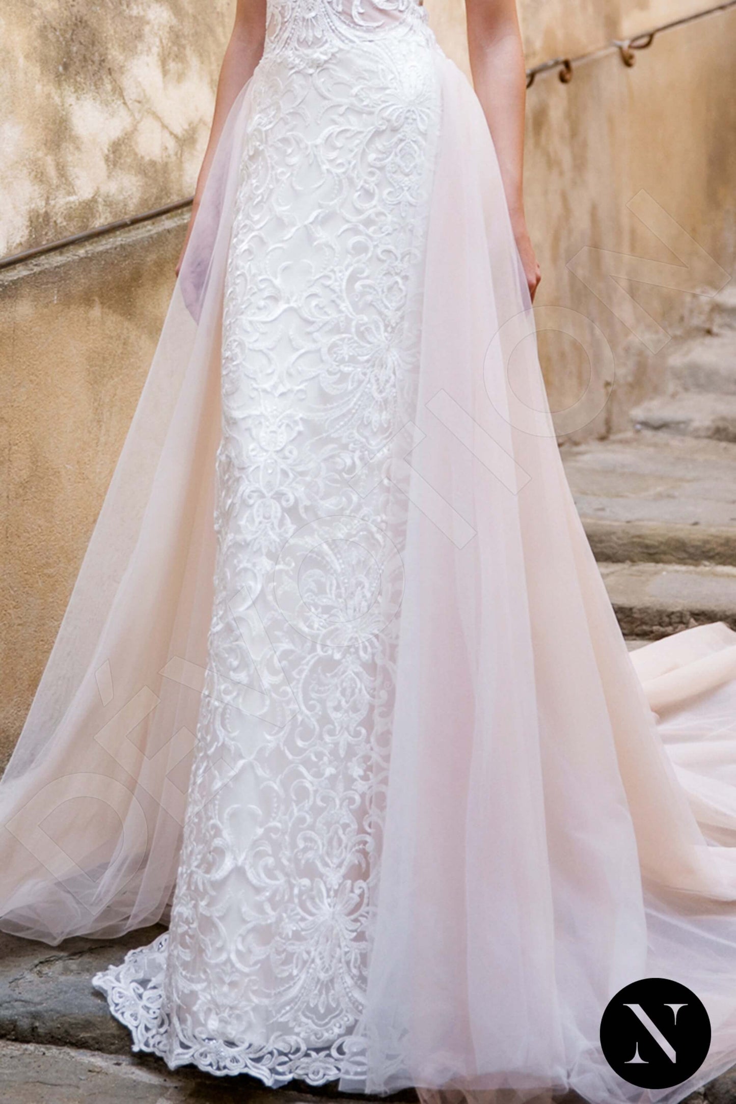 Chantelle Full back Sheath/Column Sleeveless Wedding Dress 5