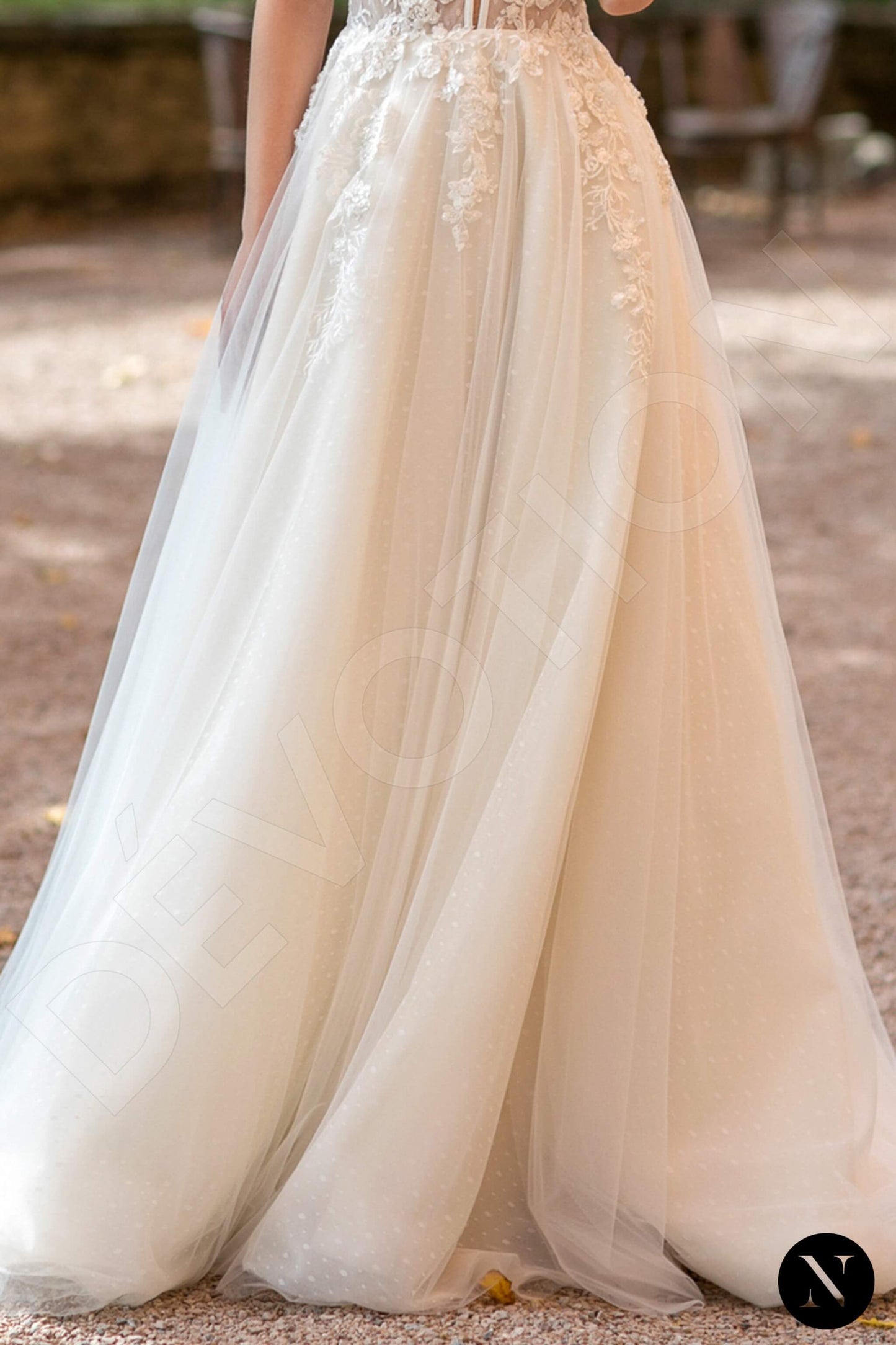 Mathiola Open back A-line Sleeveless Wedding Dress 7