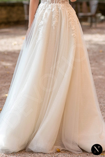 Mathiola Open back A-line Sleeveless Wedding Dress 7