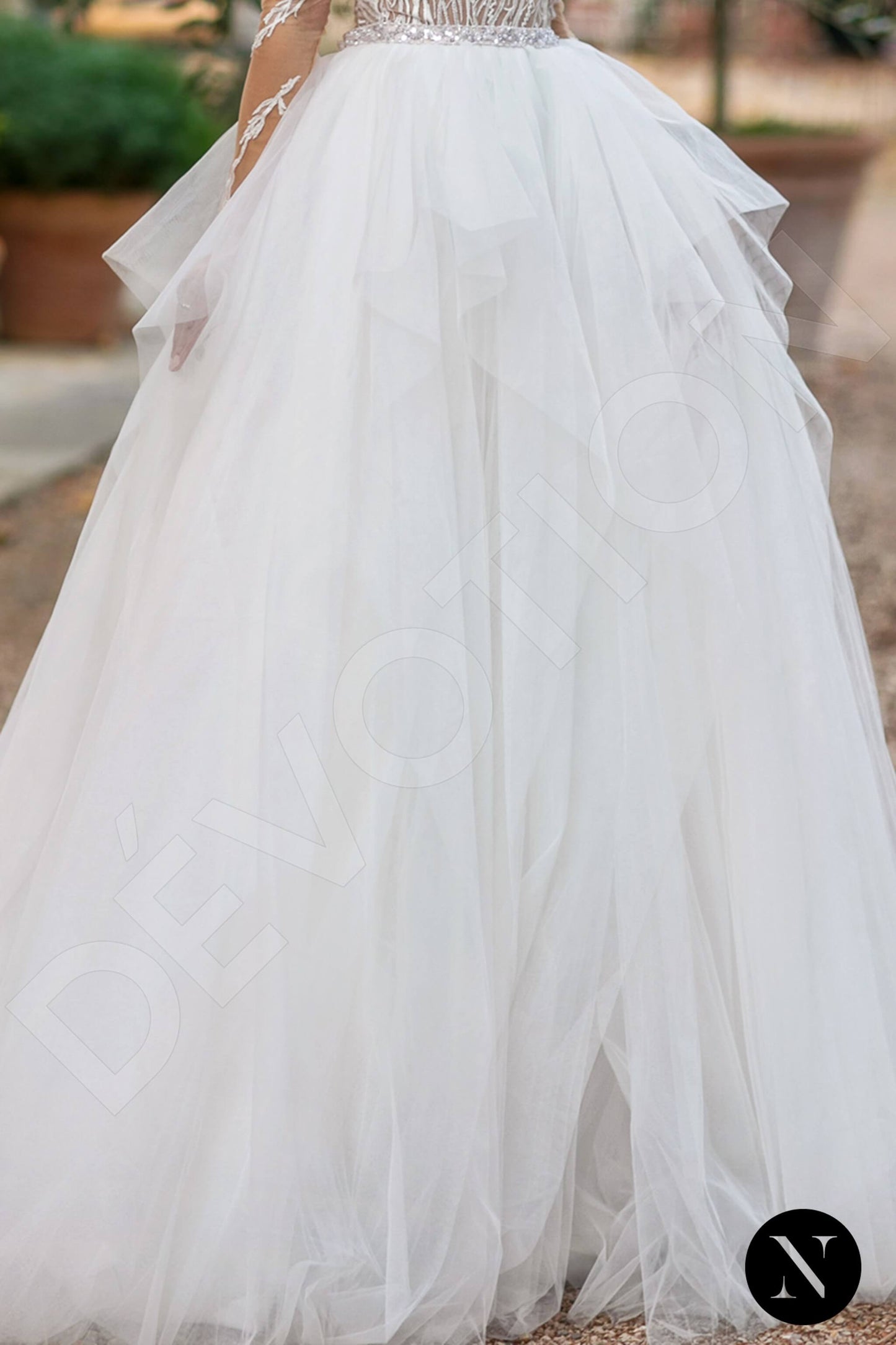 Nermesia Full back Princess/Ball Gown Long sleeve Wedding Dress 7