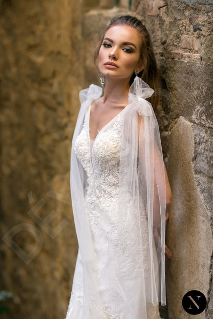Ophelia Open back Trumpet/Mermaid Sleeveless Wedding Dress 2