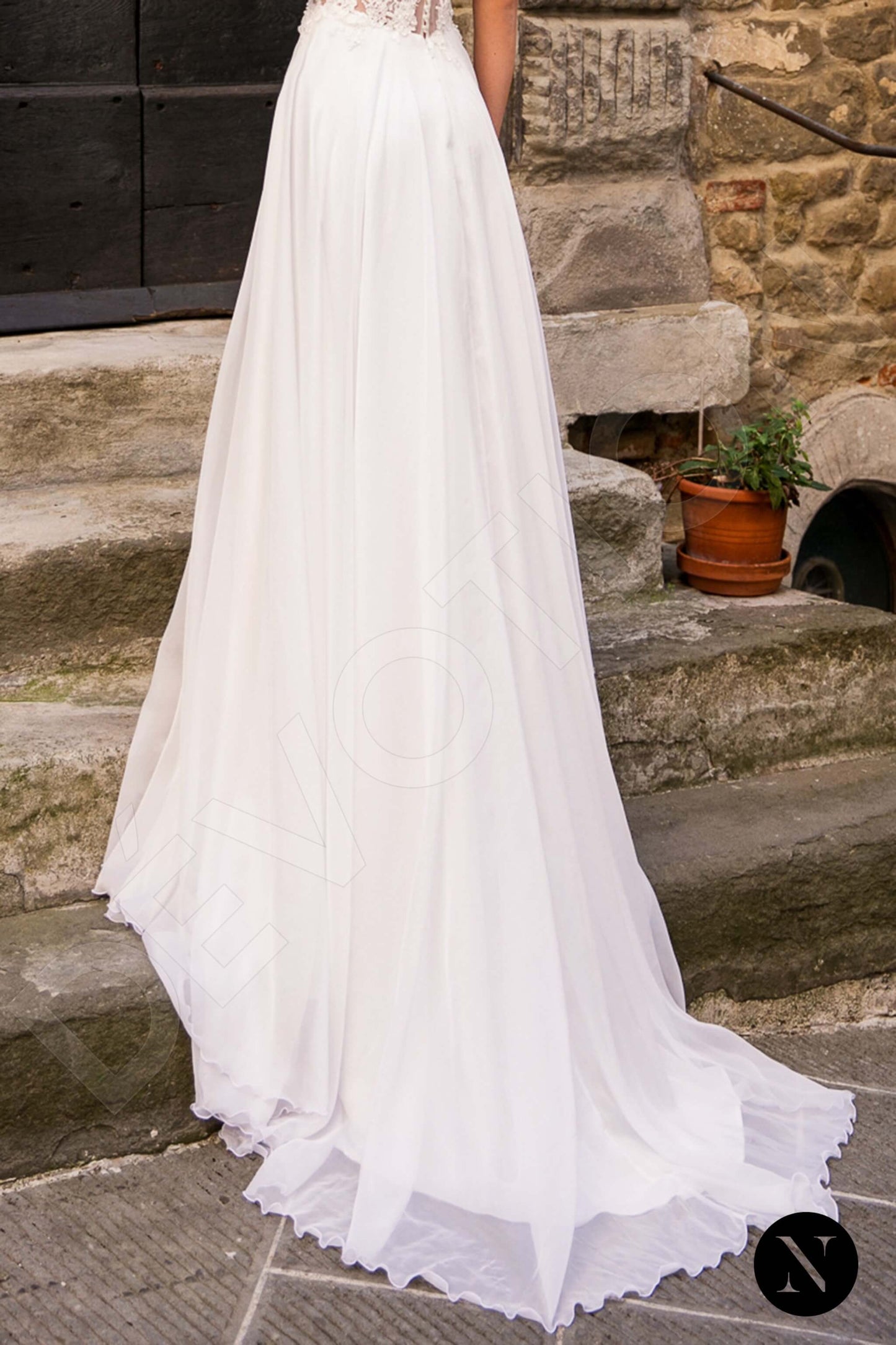 Viola Full back A-line Sleeveless Wedding Dress 7