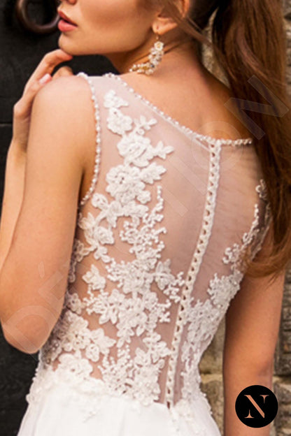 Viola Full back A-line Sleeveless Wedding Dress 6
