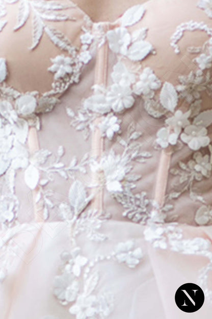 Elora Open back A-line Straps Wedding Dress 4