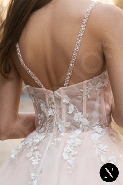 Elora Open back A-line Straps Wedding Dress 7
