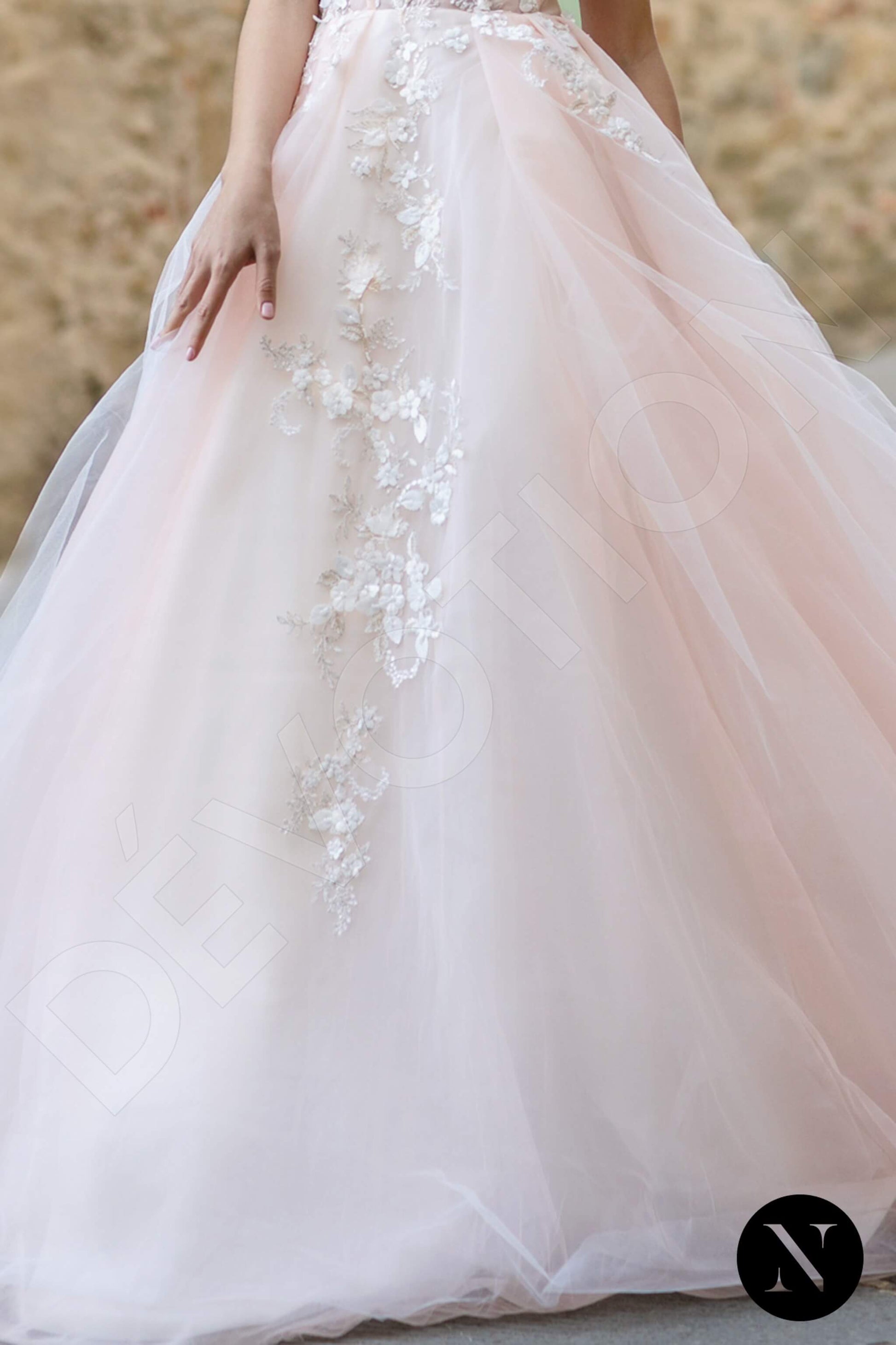 Elora A-line Sweetheart Milk Peach Wedding dress