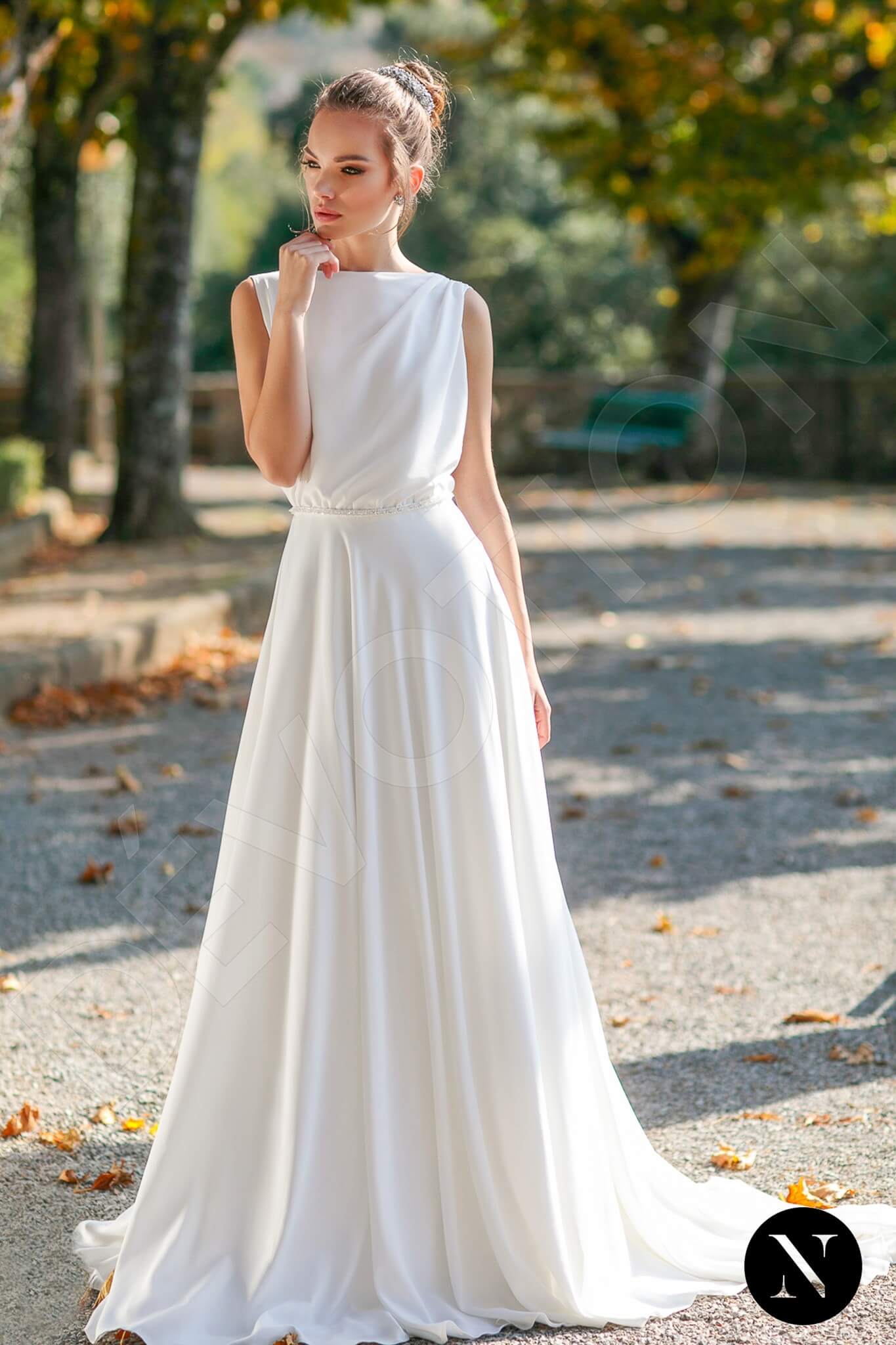 Cordelia Open back A-line Sleeveless Wedding Dress Front