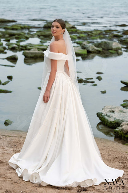 Amanella Open back A-line Sleeveless Wedding Dress Back
