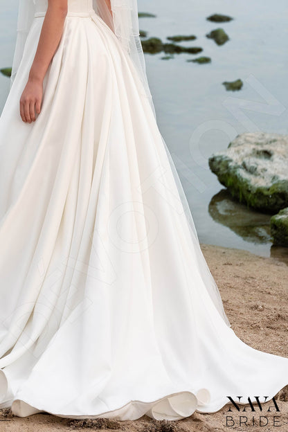 Amanella Open back A-line Sleeveless Wedding Dress 6