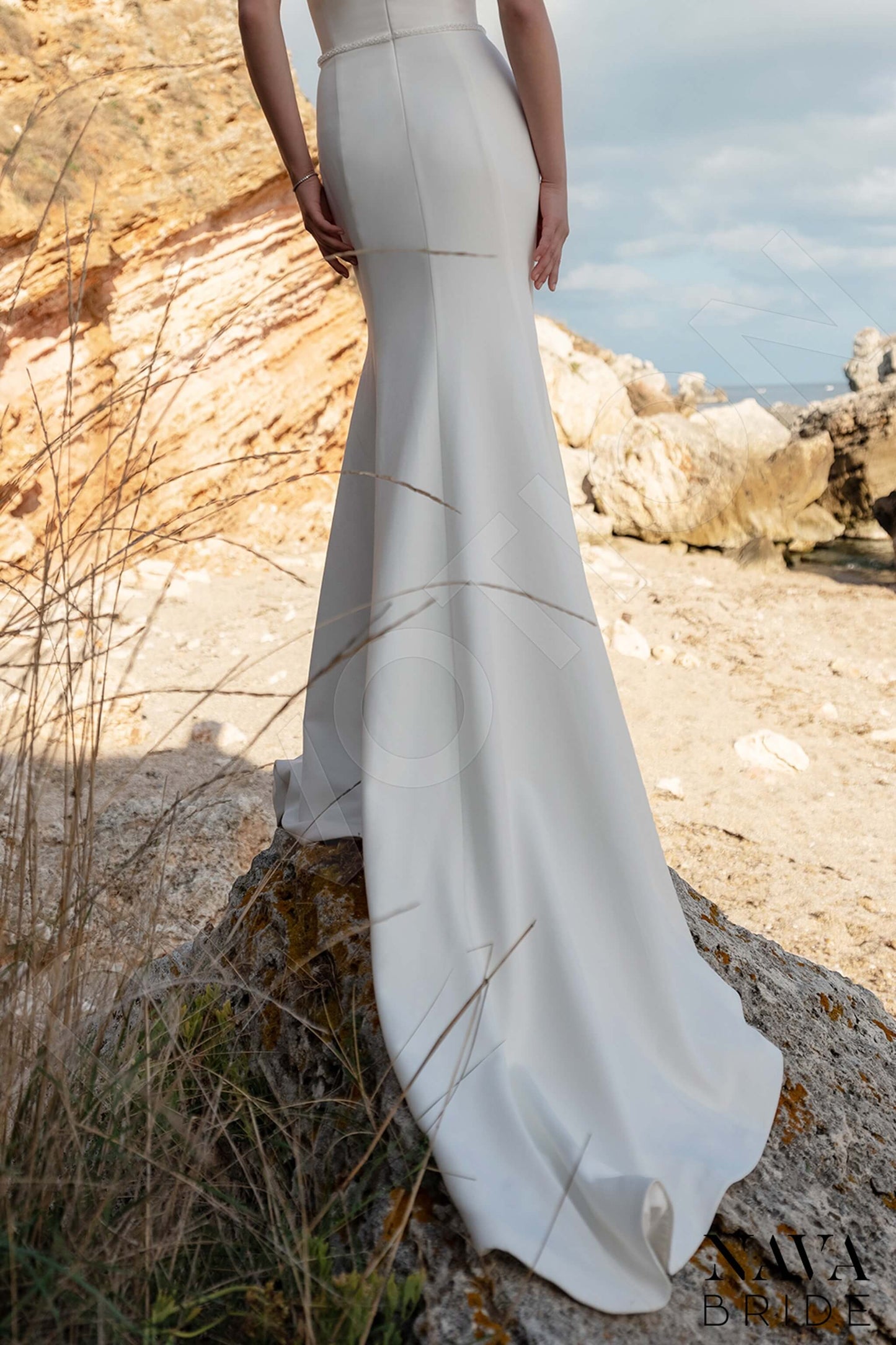 Aphelia Open back Trumpet/Mermaid Sleeveless Wedding Dress 7