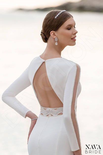 Brielle Open back Trumpet/Mermaid Long sleeve Wedding Dress 6