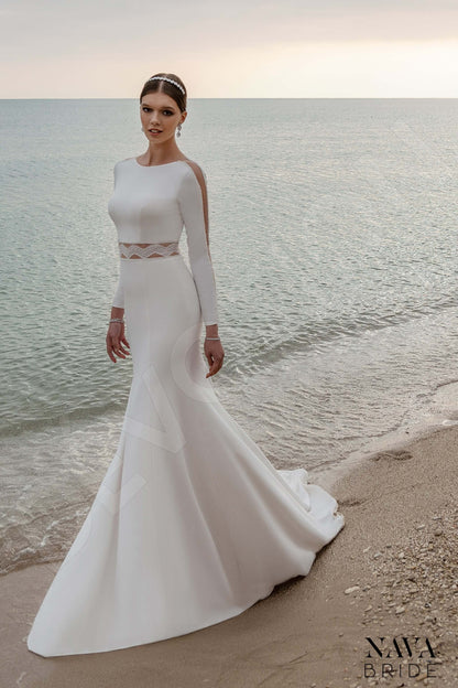Brielle Open back Trumpet/Mermaid Long sleeve Wedding Dress 3