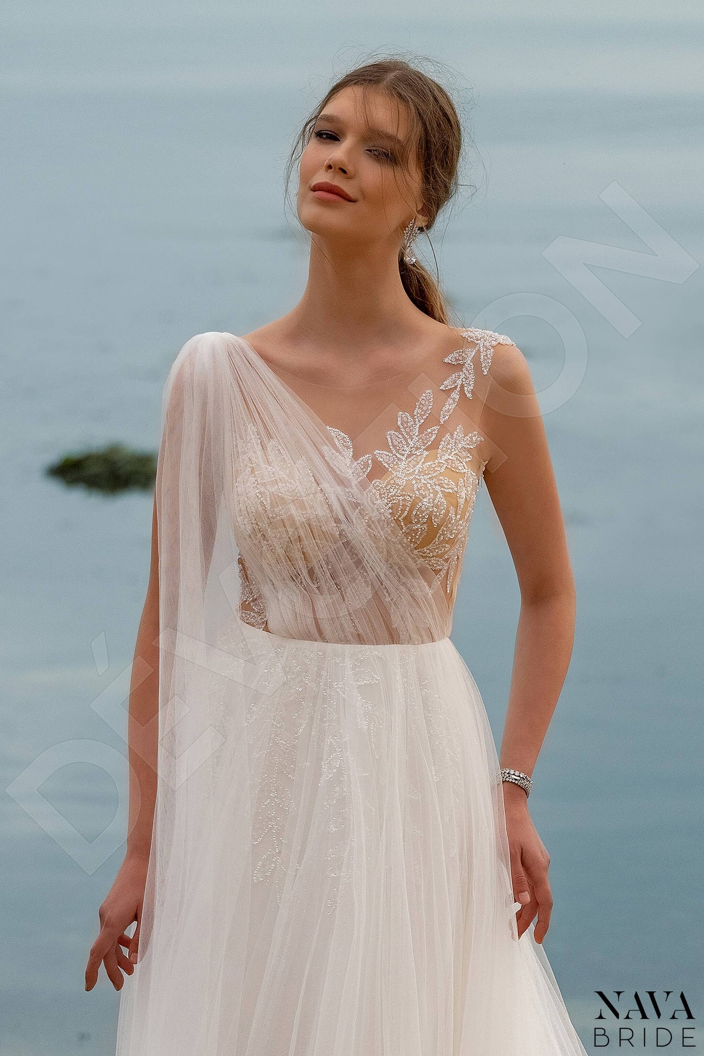 Kaylee Full back A-line Sleeveless Wedding Dress 2