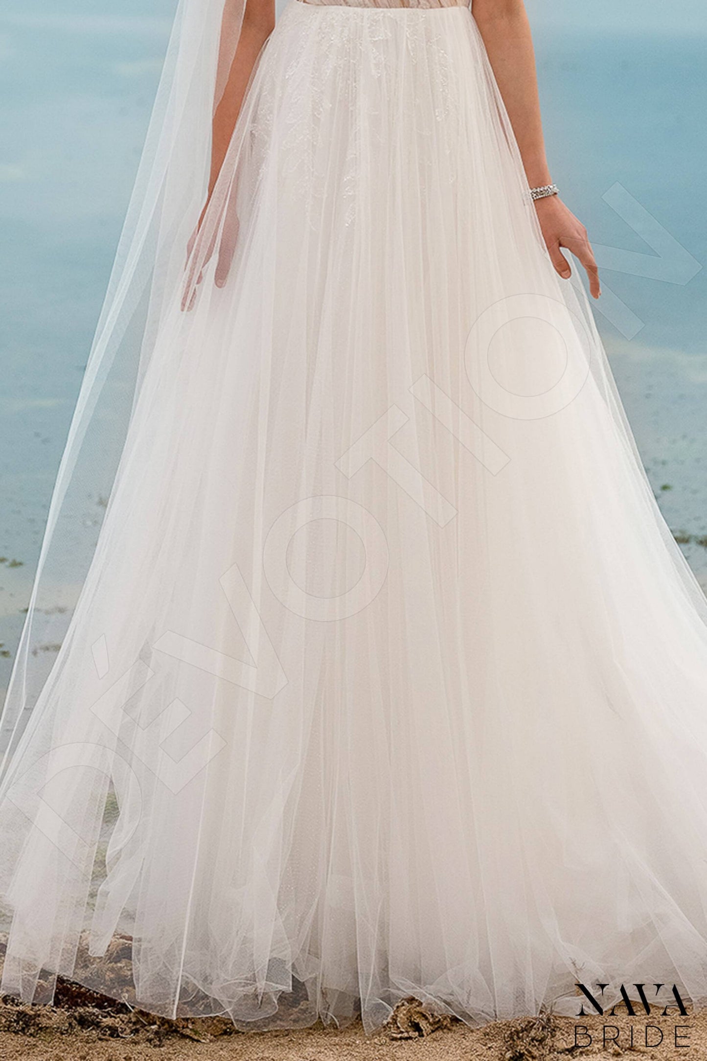 Kaylee Full back A-line Sleeveless Wedding Dress 7