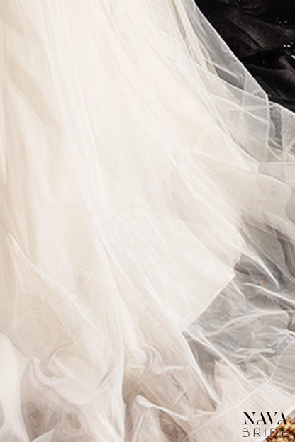 Loretta Open back A-line Short/ Cap sleeve Wedding Dress 6