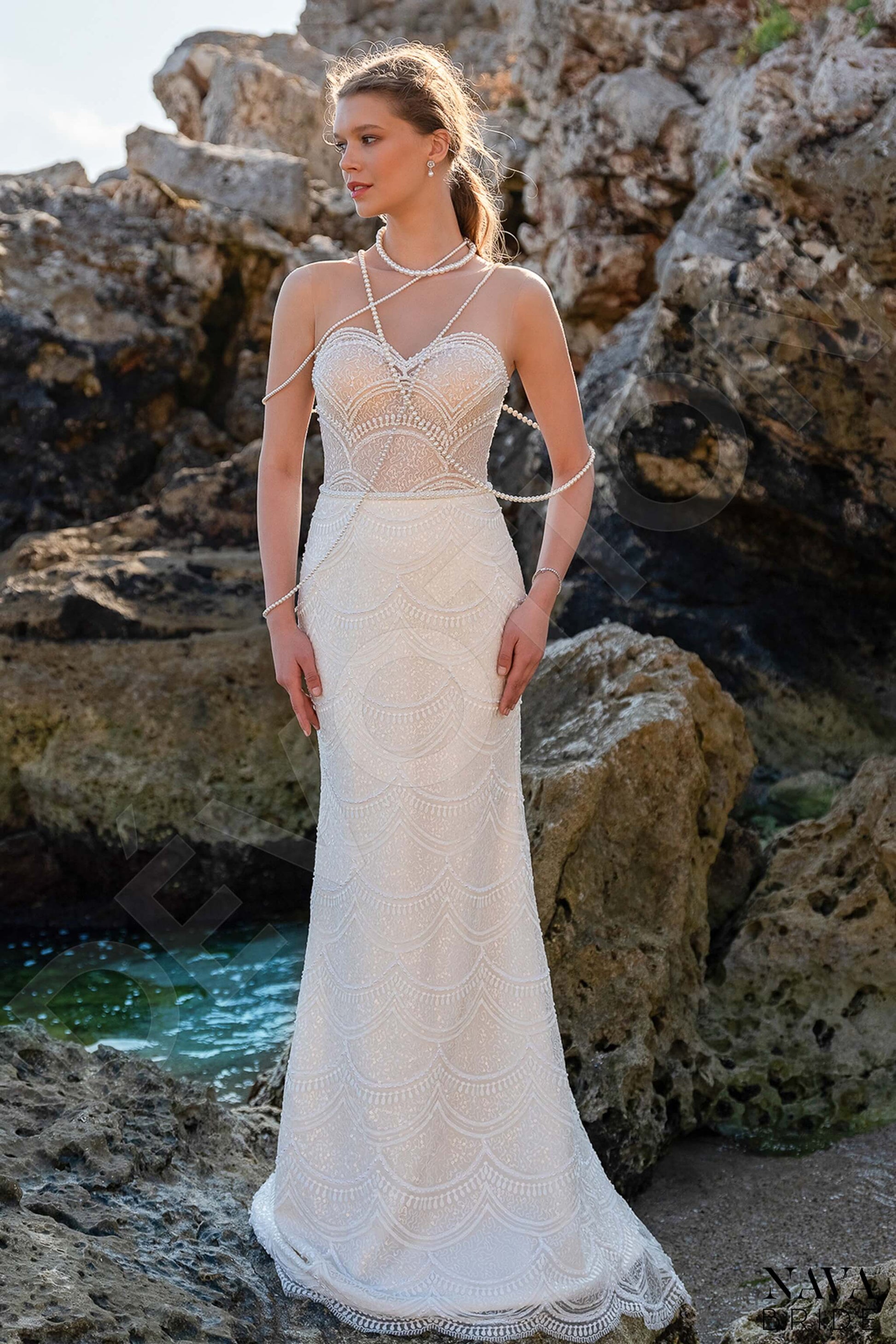 Veronia Trumpet/Mermaid Illusion Nude Wedding dress