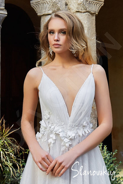 Asgerda Open back A-line Straps Wedding Dress 2