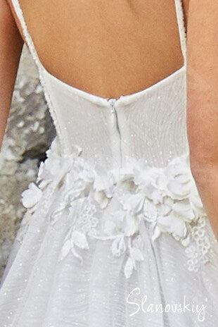 Asgerda Open back A-line Straps Wedding Dress 5
